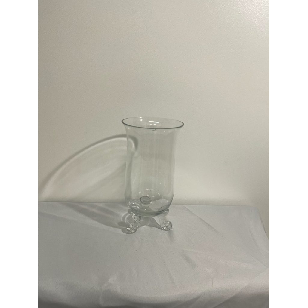 Footed Clear Vase