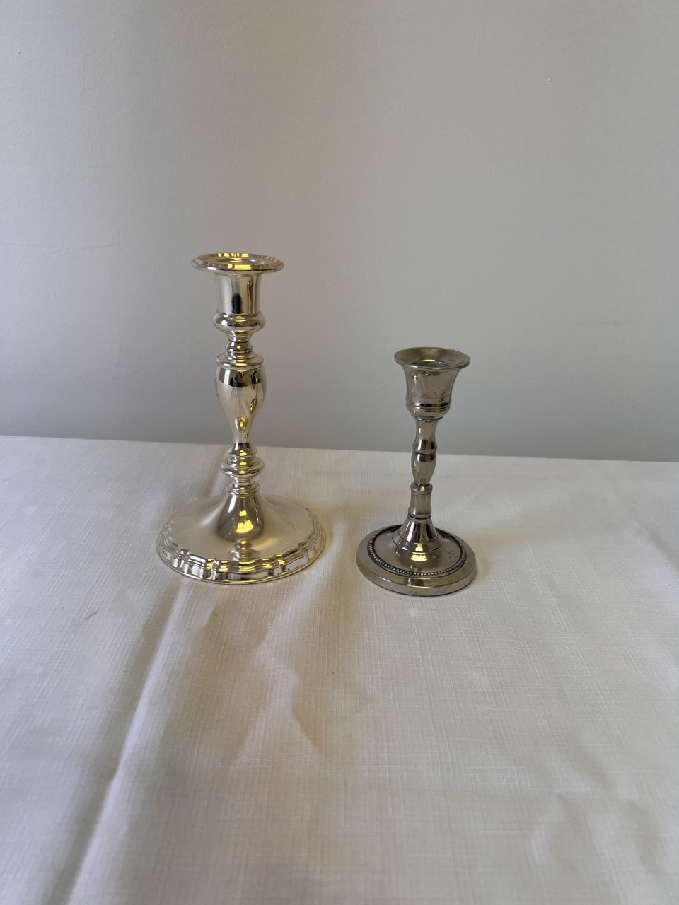 8-9 inch Silver Candlesticks 8-9 inch Silver Candlesticks