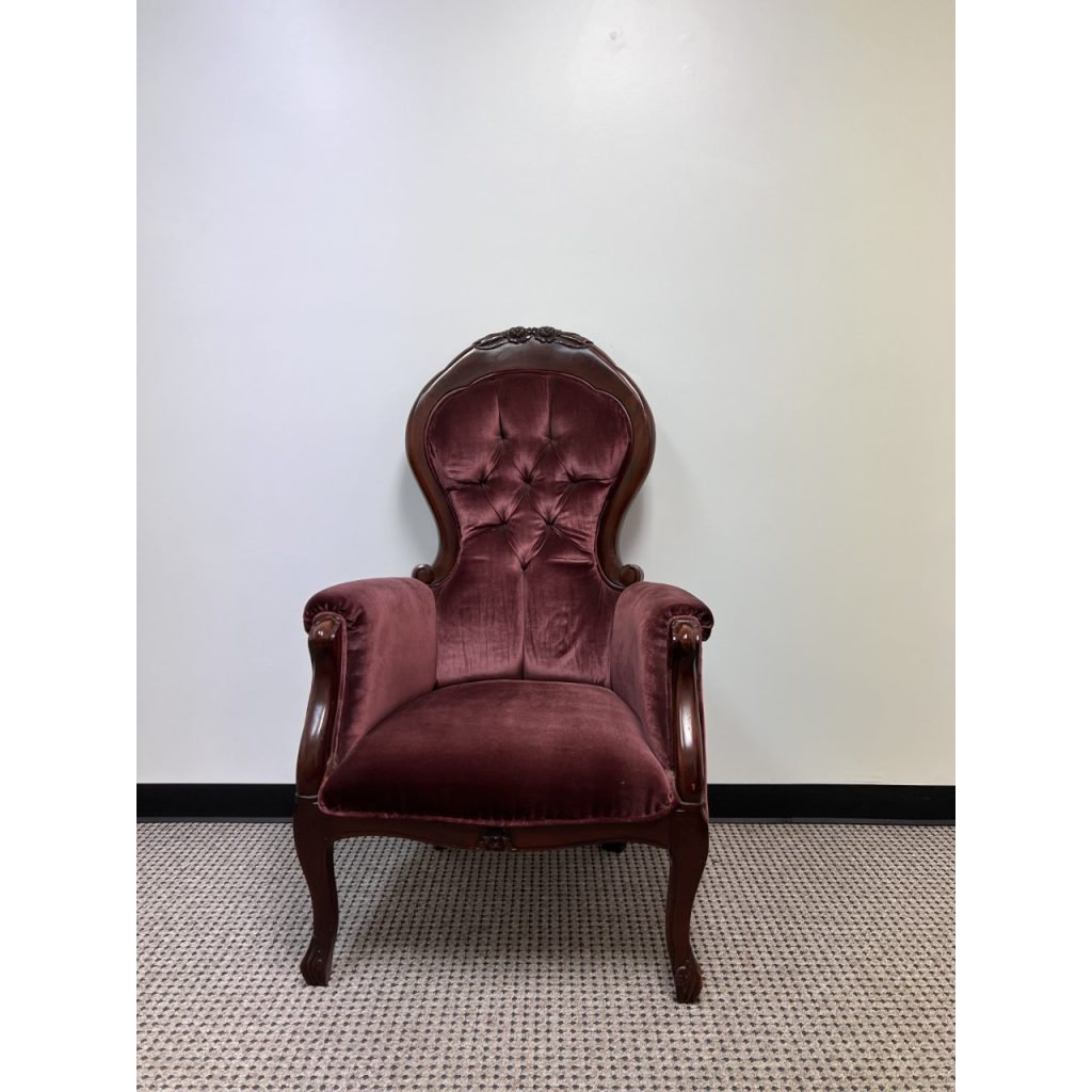 Maroon Velvet Chair (His)
